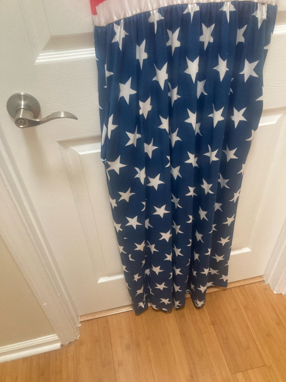 Sleeveless Red, White & Blue Star-Spangled Maxi Dress - Picture 5 of 6
